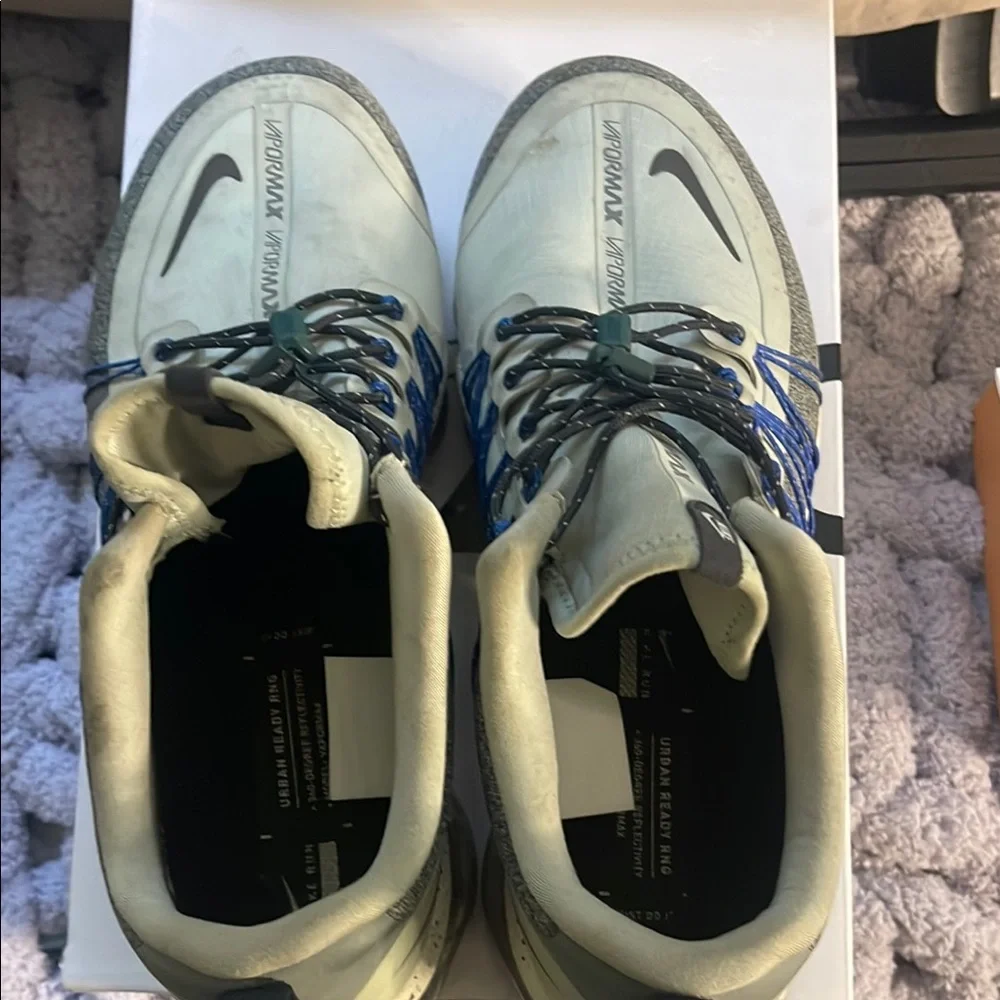 3 SEAKER BUNDLE 
Nike Gray and Blue VaporMax, White Van & Blue & white Nikes - Picture 6 of 9